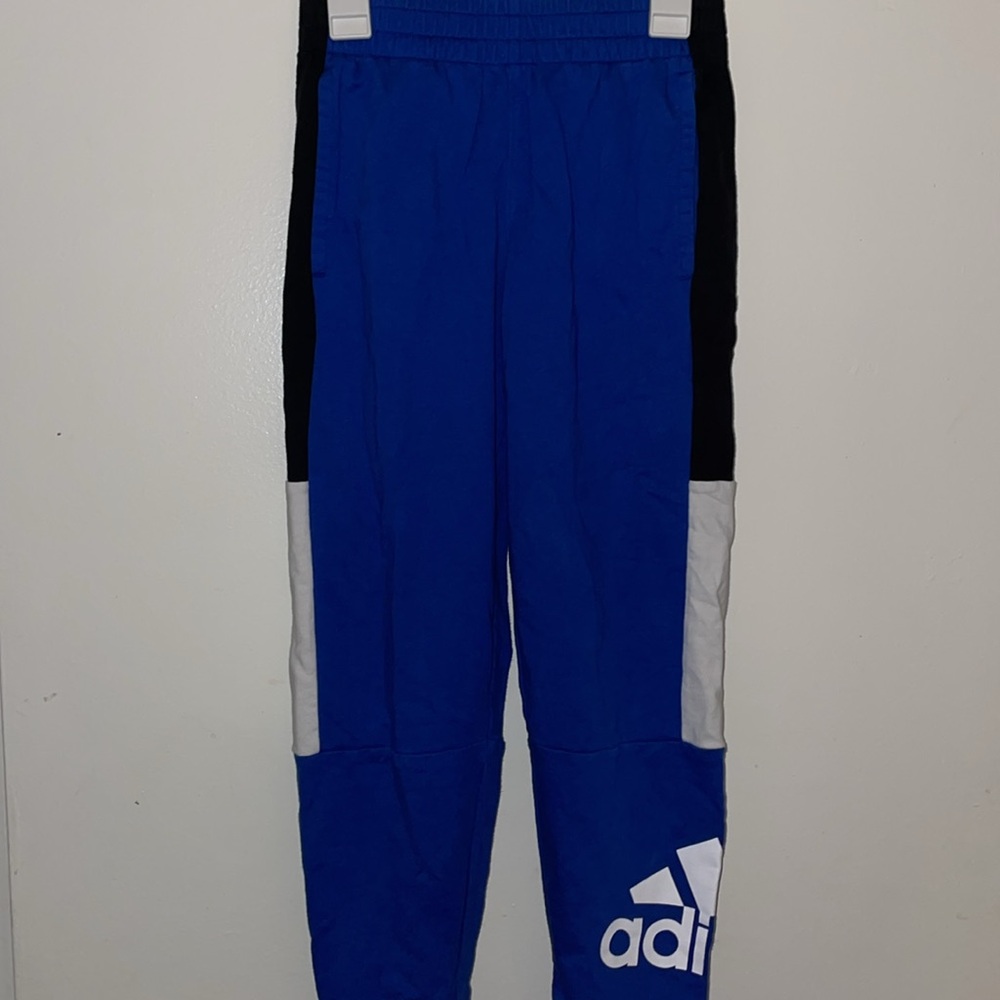 Kids Size 8 Adidas Blue Active Wear pants with pockets